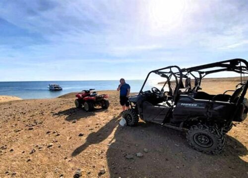 Hurghada quad et buggy vue mer, chameau au lever du soleil